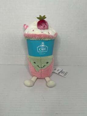 NWT Jellycat Amuseables Shanghai Exclusive Berrity Latte Plush Toy